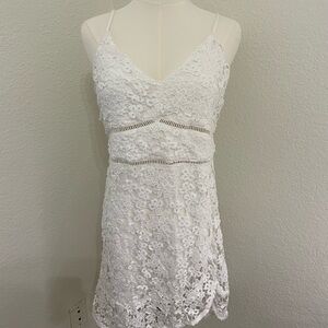 Abercrombie & Fitch White Lace Spaghetti Strap